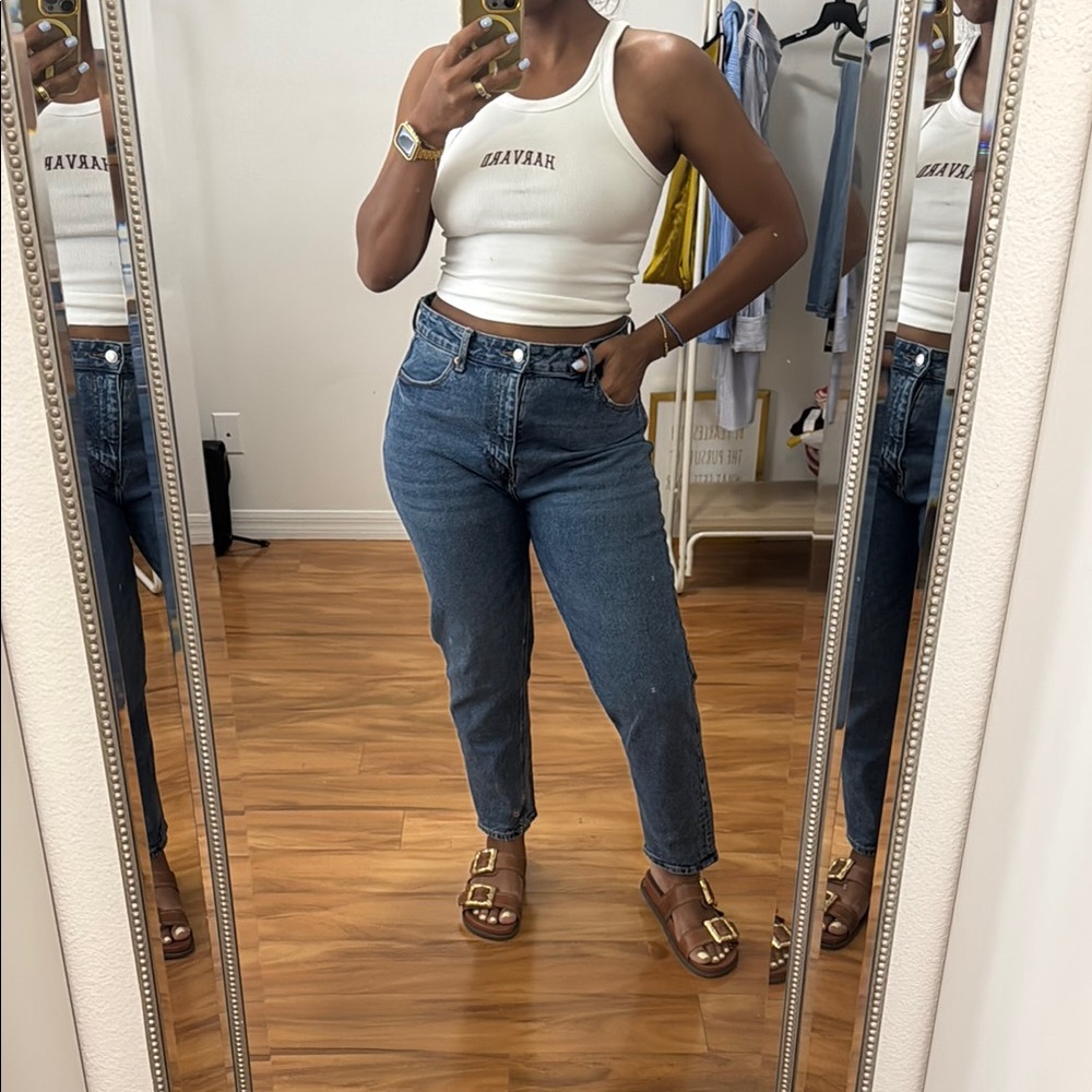 H&M Women Ankle Straight Blue Jeans